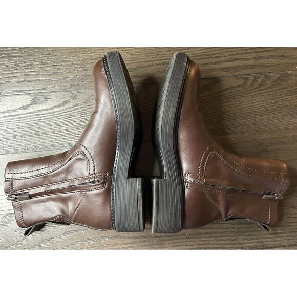 FRANCO SARTO Womens Brown Goring Karbon‎ Almond Toe Block Heel Boots Shoes 6 M - Picture 4 of 5